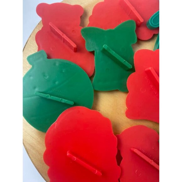 Christmas-Themed Plastic Cookie Cutters Set Of 11 - Santa Snowman Gingerbread Ma - Picture 7 of 8